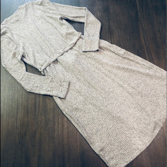 Long Ribbed Knit Tie Waist Cardigan - Picture 4 of 8